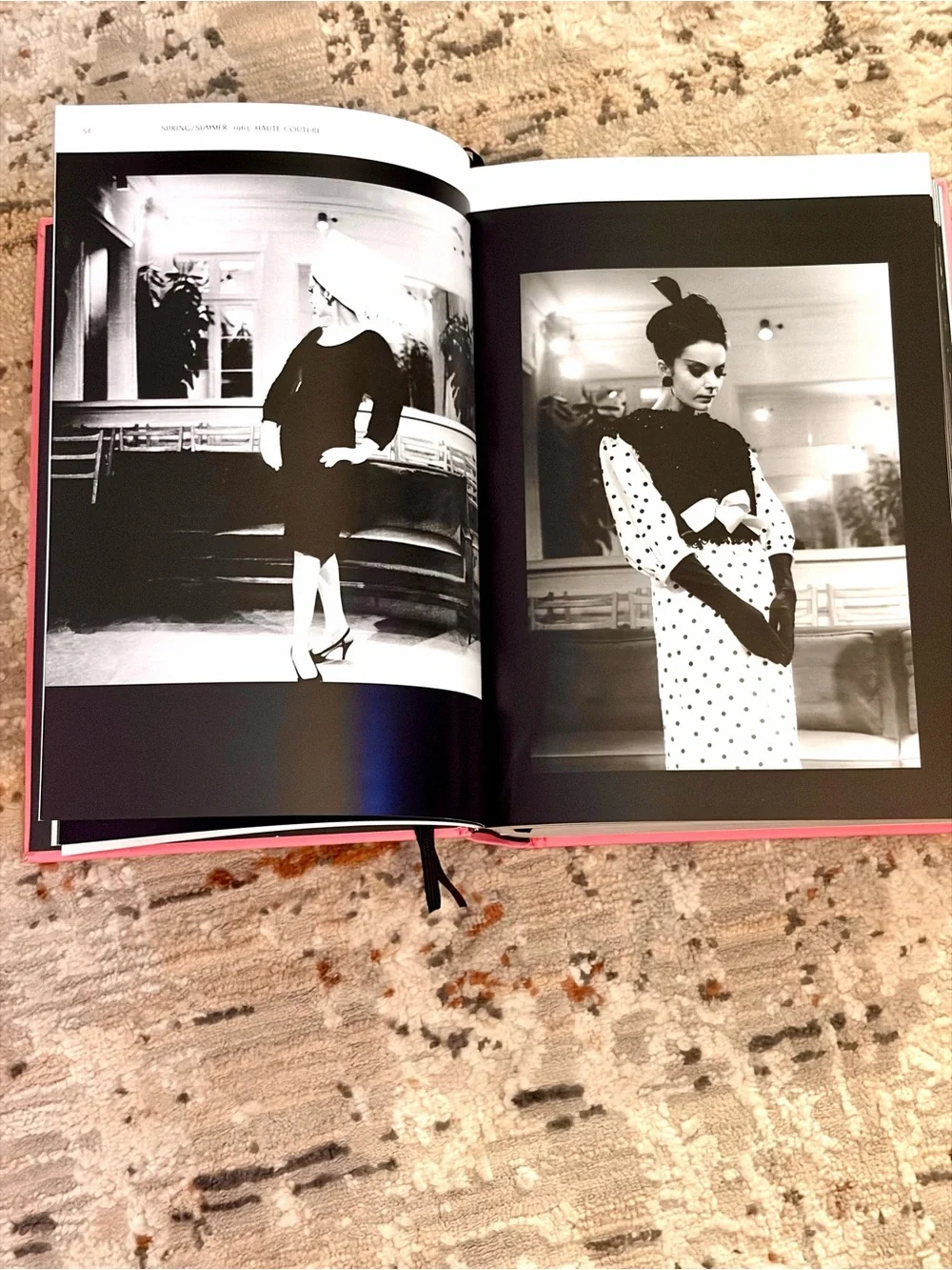 Yves Saint Laurent Pink Hardcover Haute Couture Book.